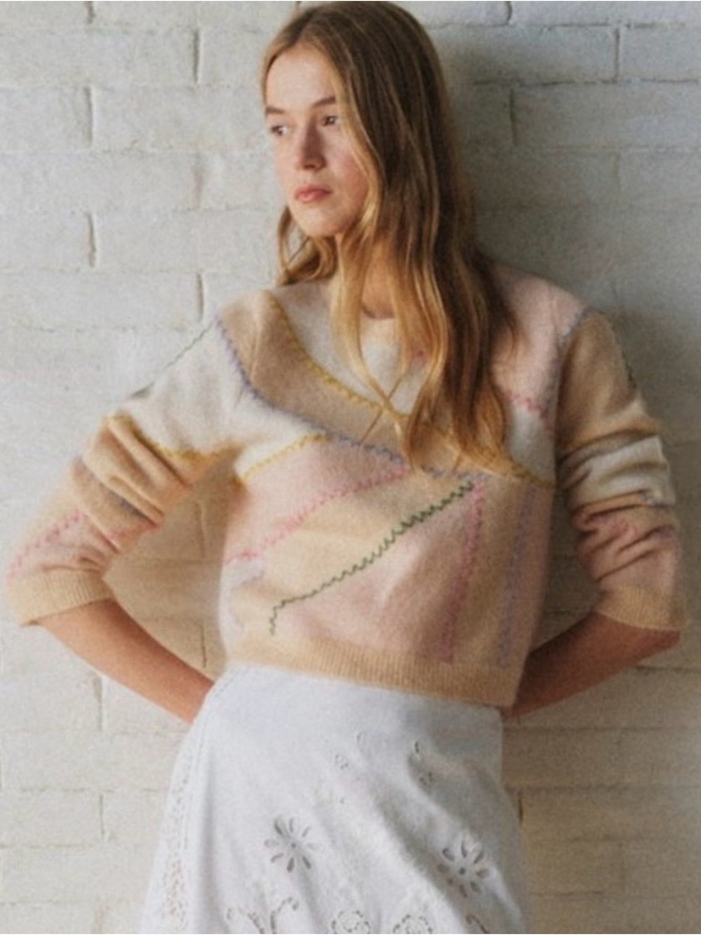 NWT Sézane x Sea NY Ameline Jumper Pastel Pink Sweater